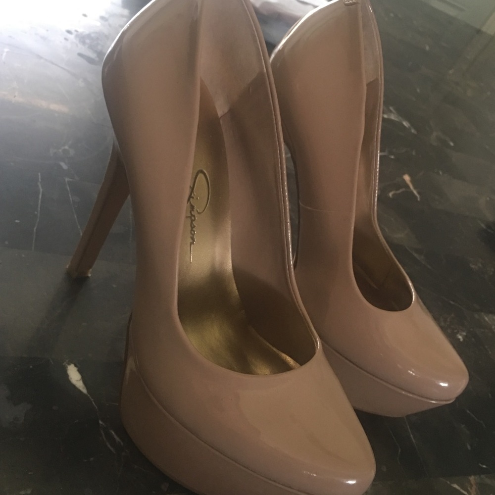 Jessica Simpson Nude Platform Heel